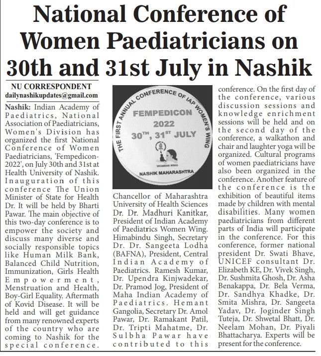National Conference of Women Paediatricians